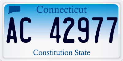 CT license plate AC42977