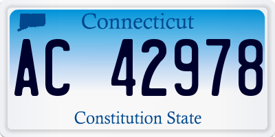 CT license plate AC42978