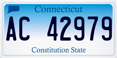 CT license plate AC42979