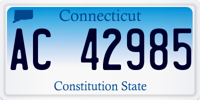 CT license plate AC42985