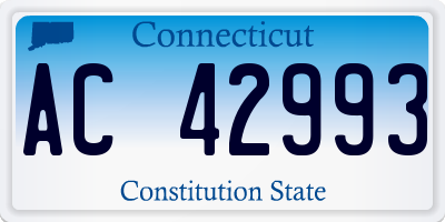 CT license plate AC42993