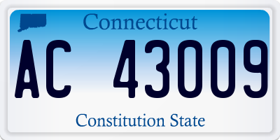 CT license plate AC43009