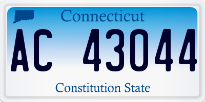 CT license plate AC43044