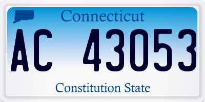 CT license plate AC43053