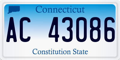 CT license plate AC43086