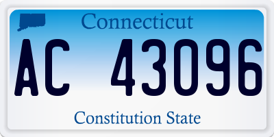 CT license plate AC43096