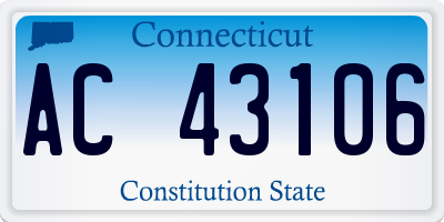 CT license plate AC43106