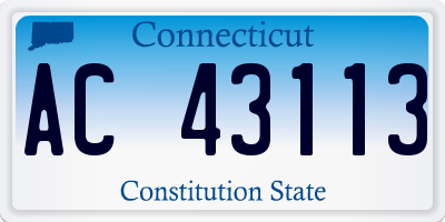 CT license plate AC43113