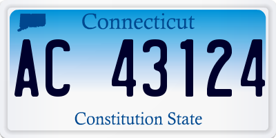 CT license plate AC43124