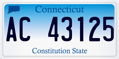CT license plate AC43125