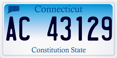 CT license plate AC43129