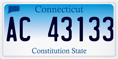 CT license plate AC43133