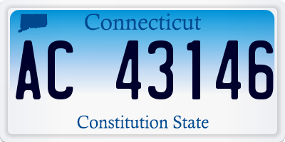 CT license plate AC43146