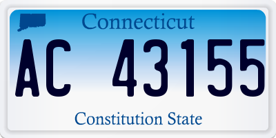 CT license plate AC43155