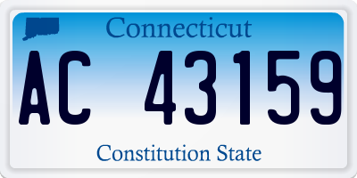 CT license plate AC43159