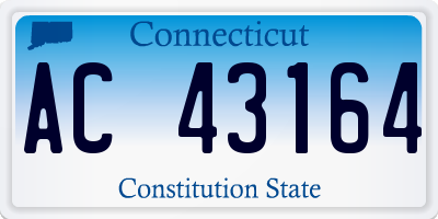 CT license plate AC43164