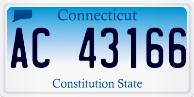 CT license plate AC43166