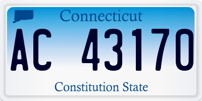 CT license plate AC43170