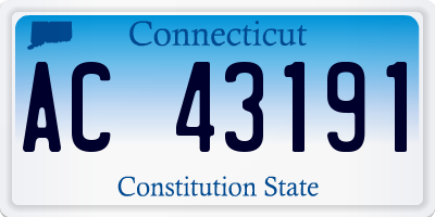 CT license plate AC43191