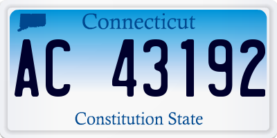 CT license plate AC43192
