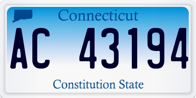 CT license plate AC43194