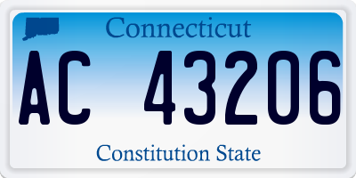 CT license plate AC43206