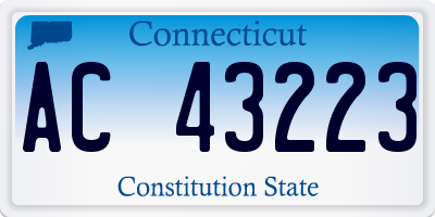 CT license plate AC43223