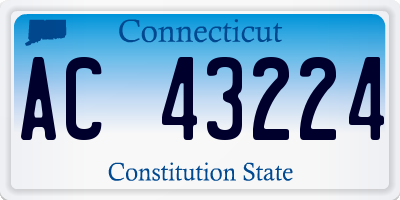 CT license plate AC43224