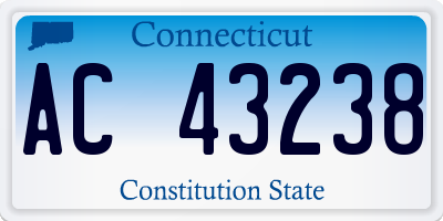 CT license plate AC43238