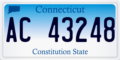 CT license plate AC43248