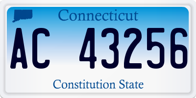 CT license plate AC43256