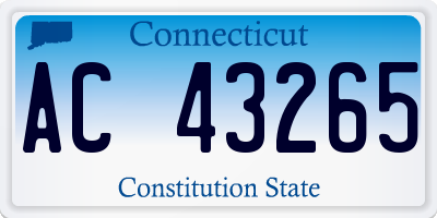 CT license plate AC43265