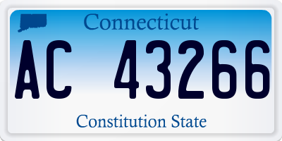 CT license plate AC43266