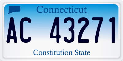 CT license plate AC43271