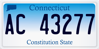 CT license plate AC43277