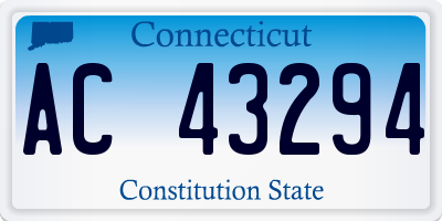 CT license plate AC43294