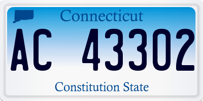 CT license plate AC43302