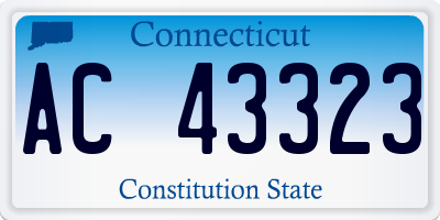 CT license plate AC43323