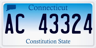 CT license plate AC43324