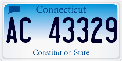 CT license plate AC43329