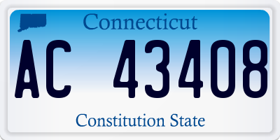 CT license plate AC43408