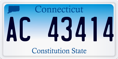 CT license plate AC43414