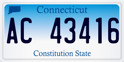 CT license plate AC43416