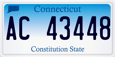 CT license plate AC43448