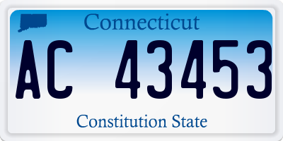 CT license plate AC43453