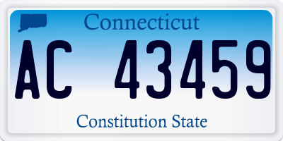 CT license plate AC43459