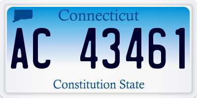 CT license plate AC43461