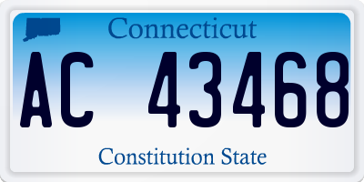 CT license plate AC43468