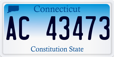 CT license plate AC43473