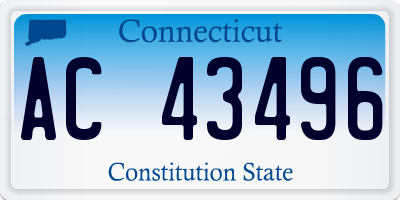 CT license plate AC43496